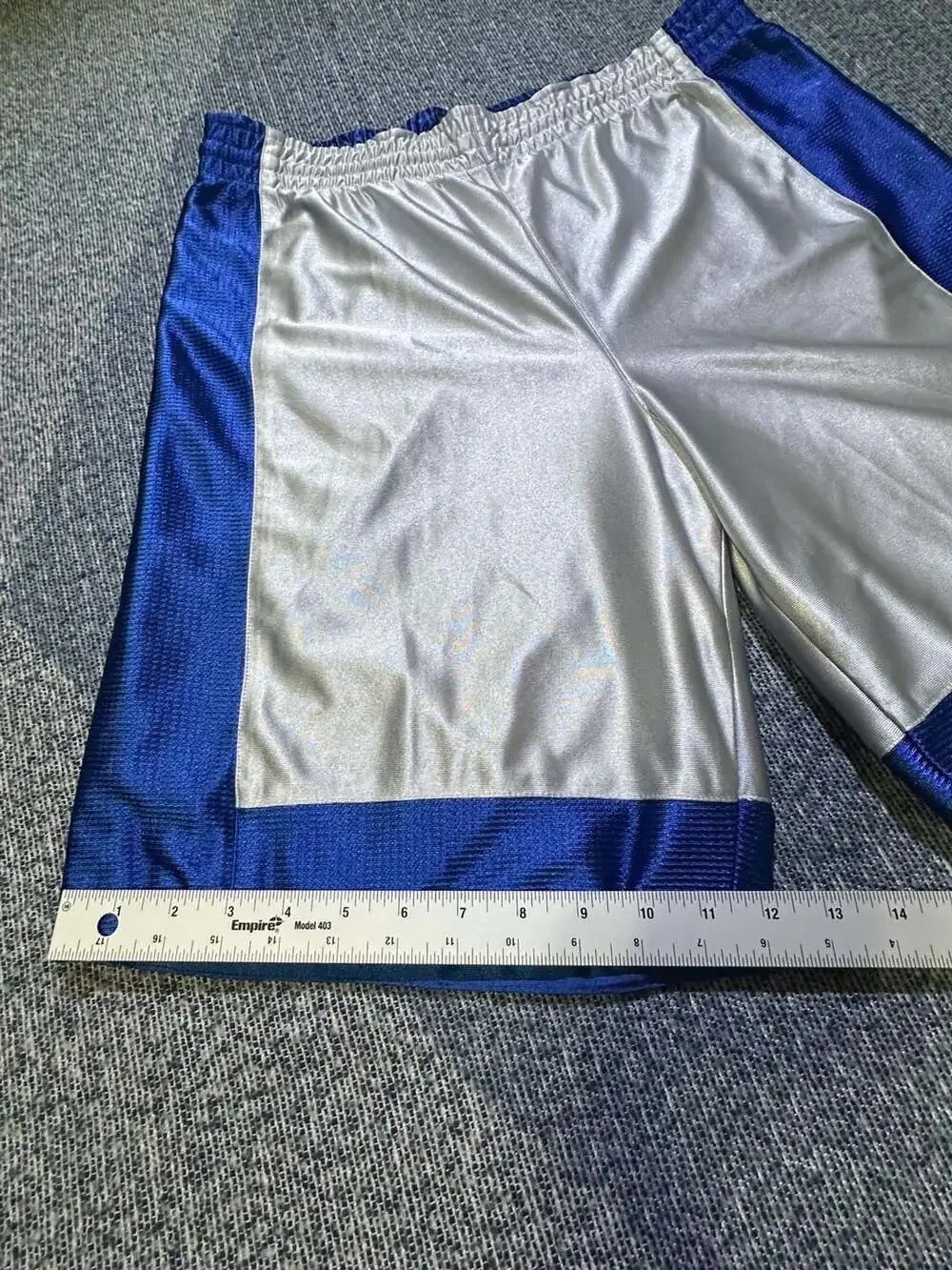 Vintage Nike Dazzle Basketball Shorts Royal Blue and White Athletic Performance